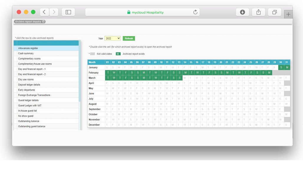 Archive report enquiry